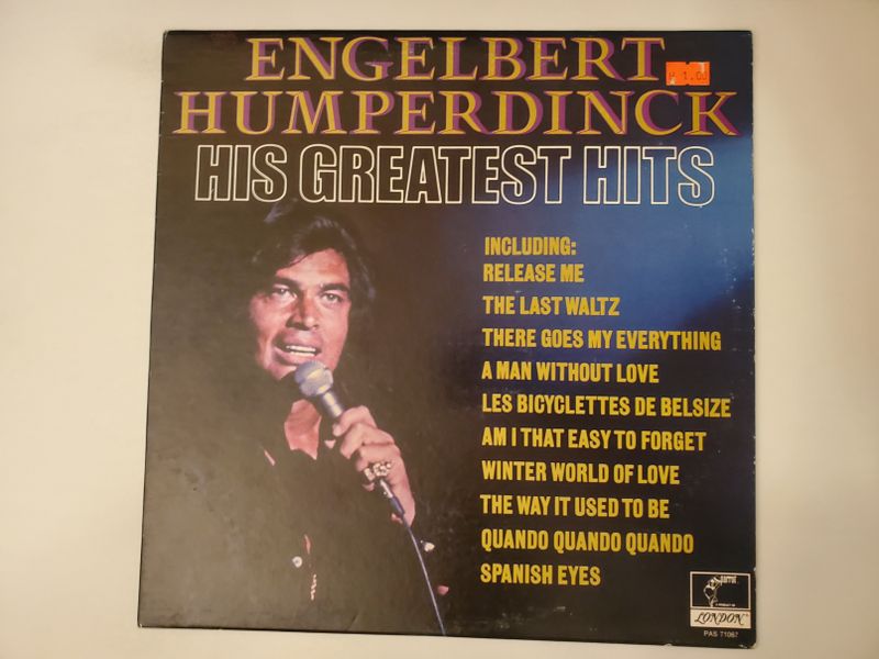 Engelbert Humperdinck His Greatest Hits vinyl record